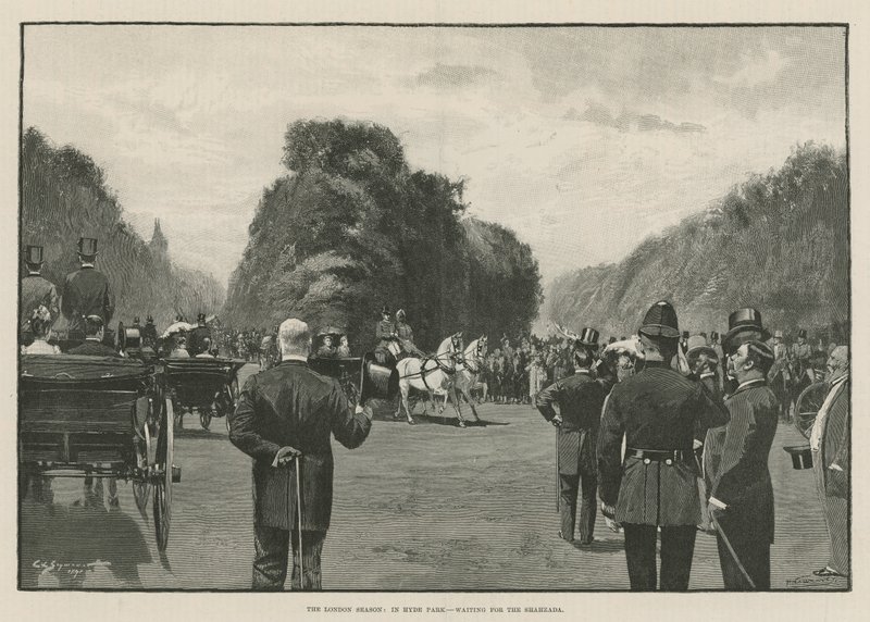 La saison londonienne : À Hyde Park, en attendant le Shahzada - George L. Seymour