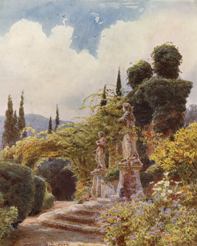 Jardins italiens : Porte, Villa Arson - George Samuel Elgood