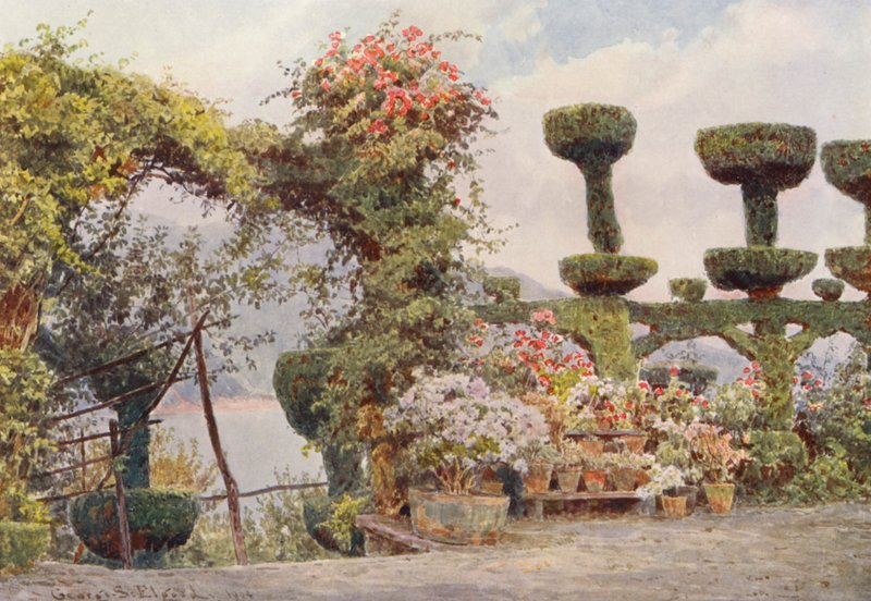 Jardins Italiens: La Badia, Cour du Monastère - George Samuel Elgood