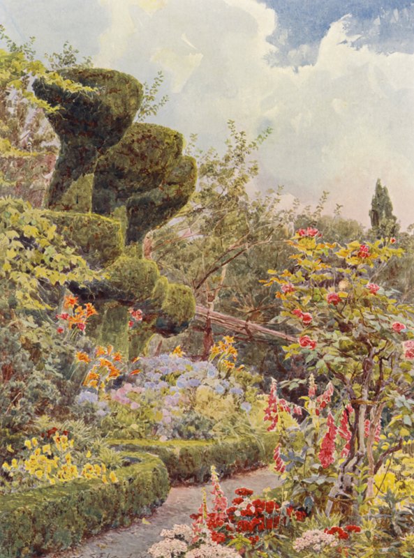 Jardins italiens : La Badia, le jardin du monastère - George Samuel Elgood