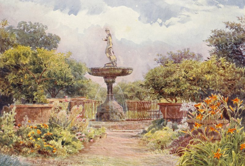 Jardins italiens : Villa Amari, La Fontaine - George Samuel Elgood