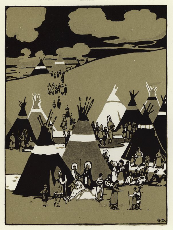 Le soir, ils arrivèrent à un camp - George Sheringham