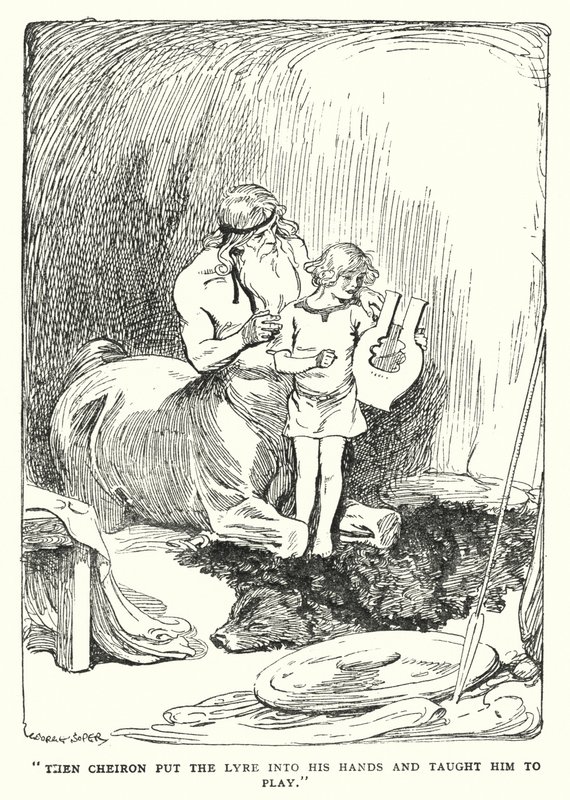 Jason et les Argonautes : "Alors Chiron lui a mis la lyre dans les mains et lui a appris à jouer" - George Soper