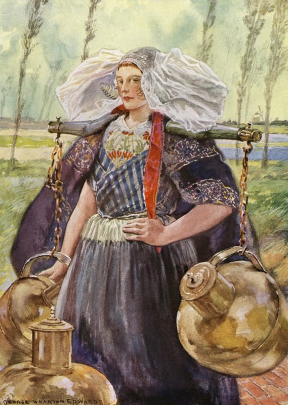 Une laitière de Zélande - George Wharton Edwards