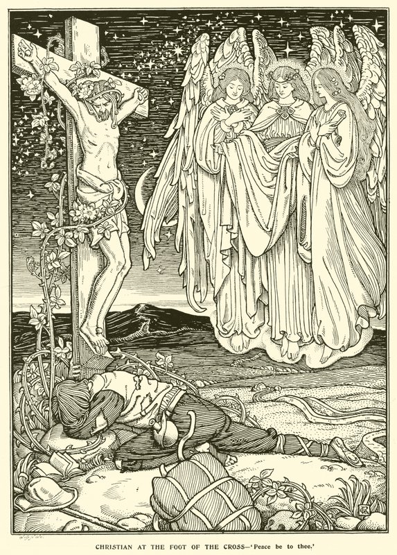 Chrétien au pied de la Croix - George Woolliscroft Rhead