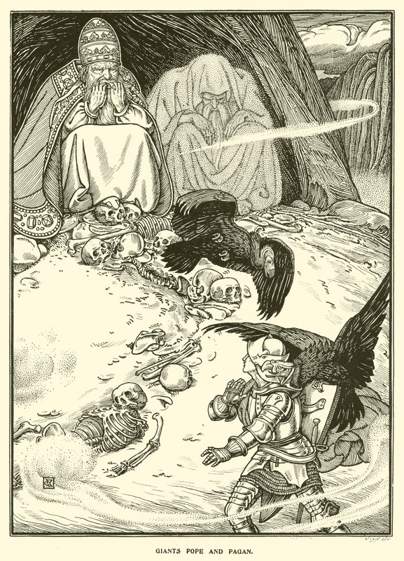 Les Géants Pape et Païen - George Woolliscroft Rhead