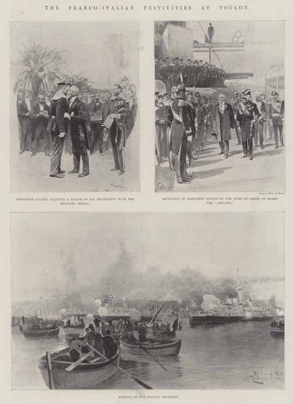 Les festivités franco-italiennes à Toulon - Georges Bertin Scott