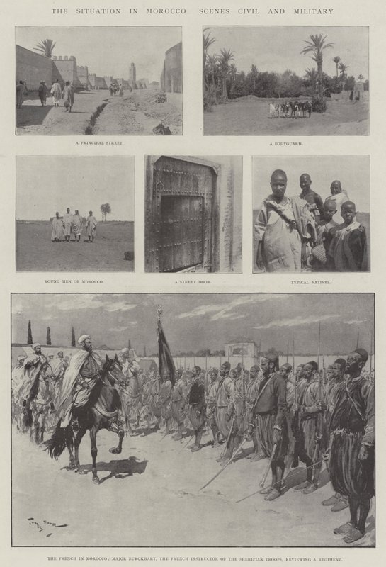 La situation au Maroc, scènes civiles et militaires - Georges Bertin Scott