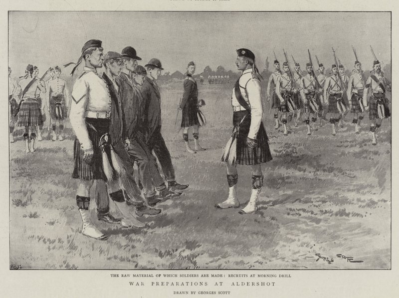 Préparations de Guerre à Aldershot - Georges Bertin Scott