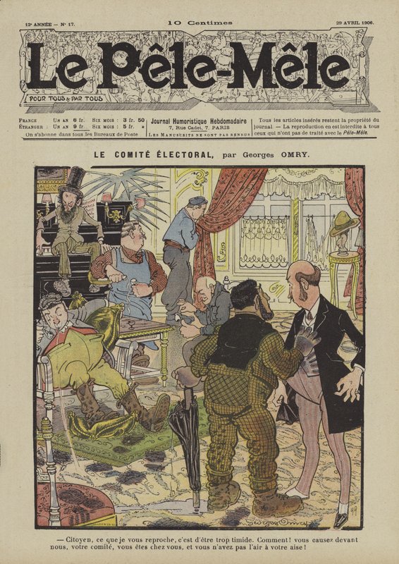 Le comité électoral. Illustration pour Le Pêle-Mêle, 1906 - Georges Antonin Henri Mory