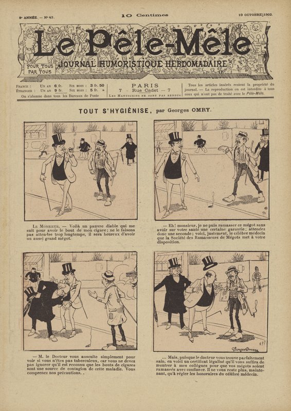 Tout shygienise. Illustration pour Le Pêle-Mêle, 1902 - Georges Antonin Henri Mory