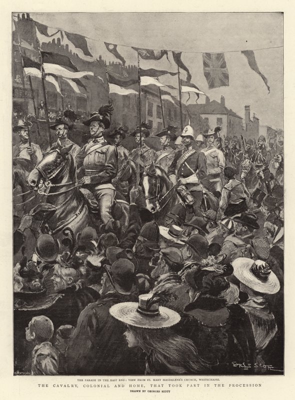La Cavalerie, coloniale et nationale, qui a participé au défilé - Georges Bertin Scott