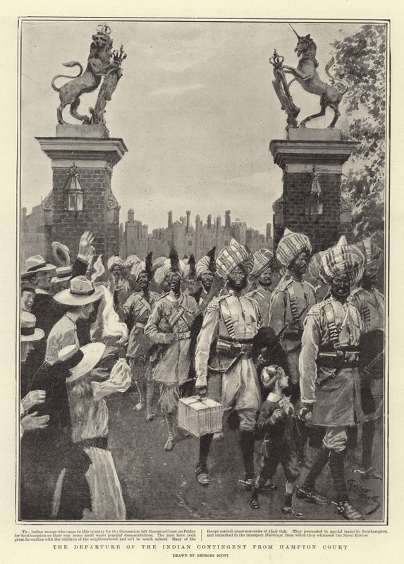 Le départ du contingent indien de Hampton Court - Georges Bertin Scott