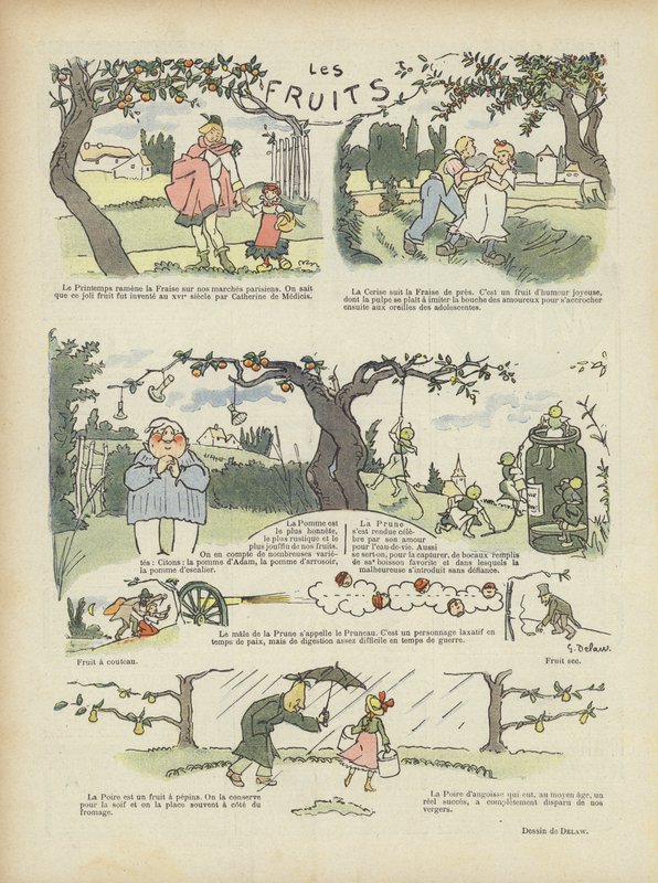 Fruits. Illustration pour Le Rire - Georges Delaw