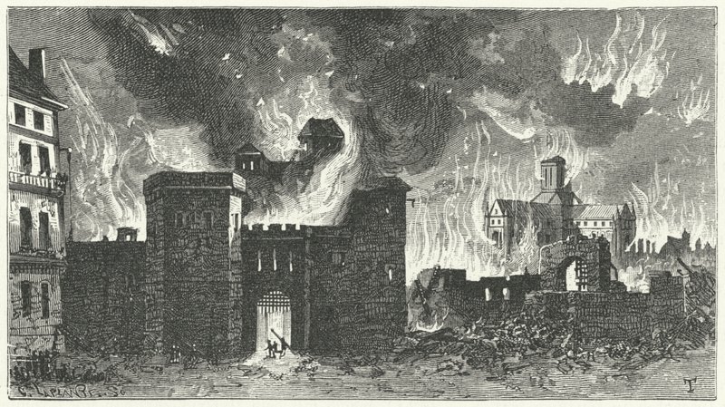 Le Grand Incendie de Londres, 1666 - German School