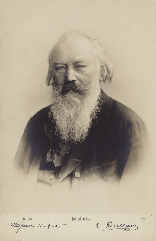 Johannes Brahms, compositeur et pianiste allemand (1833-1897) (photo n/b) - German Photographer