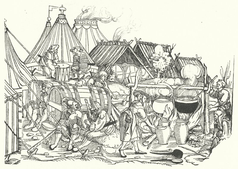 Un campement de lansquenets - German School