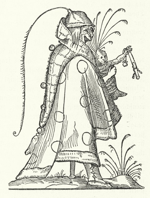 Un personnage du livre Les Songes drolatiques de Pantagruel de Richard Breton (gravure) - German School