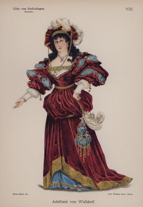 Adelheid von Walldorf, de Gotz von Berlichingen par Goethe - German School
