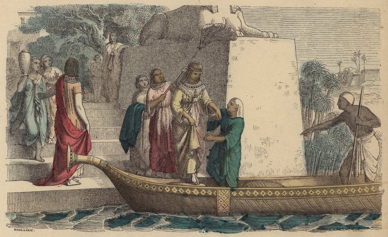 Femme égyptienne de haut rang faisant une promenade en bateau - German School