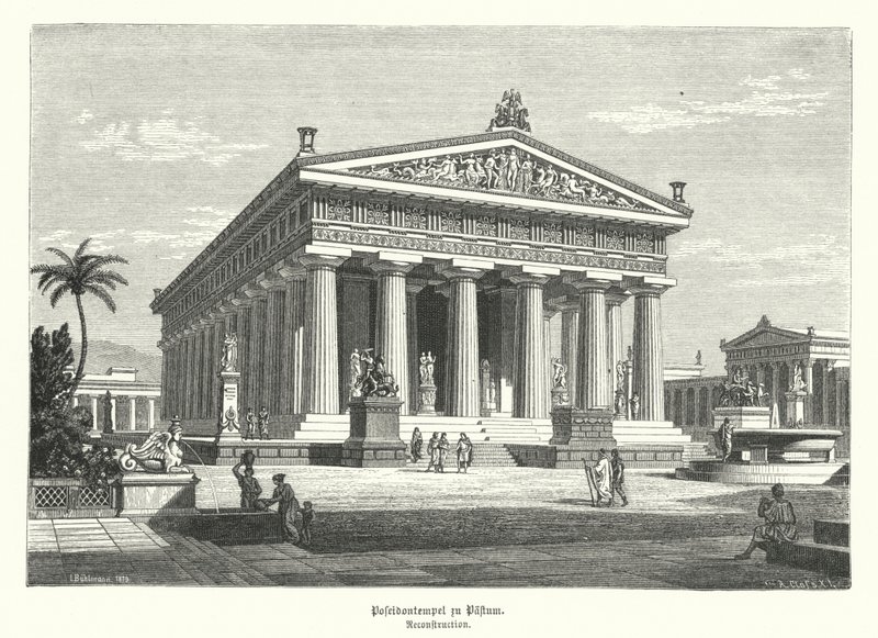 Temple grec antique d