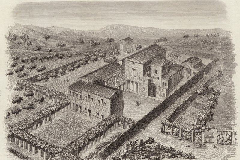 Maison de campagne grecque antique à Al-Barah, Syrie. Illustration pour Bilder-Atlas - German School