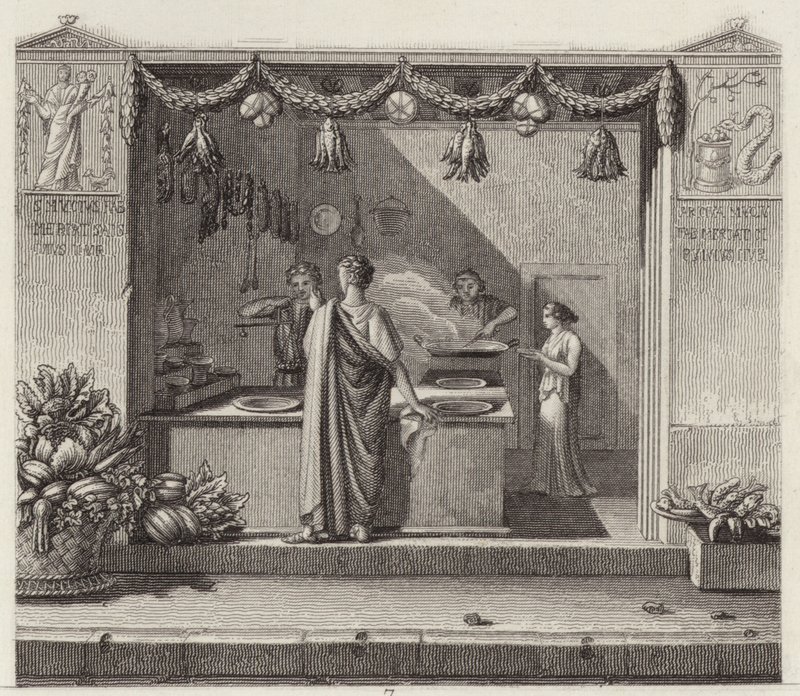 Boutique romaine antique. Illustration pour Bilder-Atlas - German School