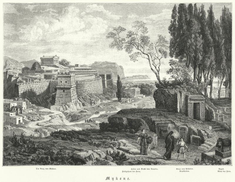 Ancienne ville de Mycènes, Grèce - German School