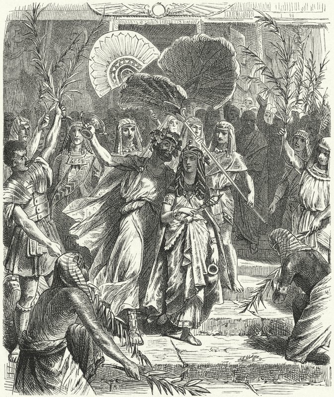 Antoine et Cléopâtre en Osiris et Isis - German School