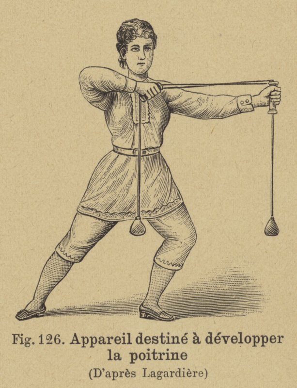 Appareil pour développer les muscles de la poitrine - German School