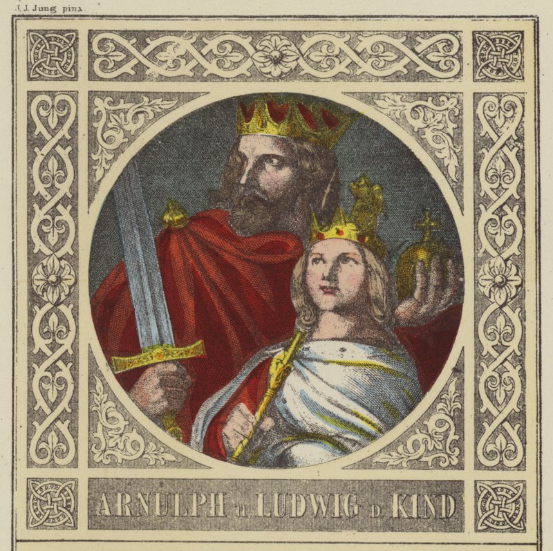 Arnulph et Ludwig D Kind, 887-899 et 899-911 - German School