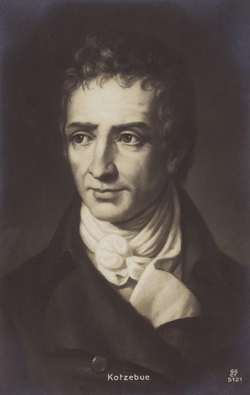 August Kotzebue (1761-1819), dramaturge et écrivain allemand (lithographie) - German School