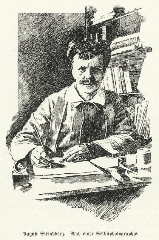 August Strindberg, dramaturge, romancier, poète et artiste suédois - German School