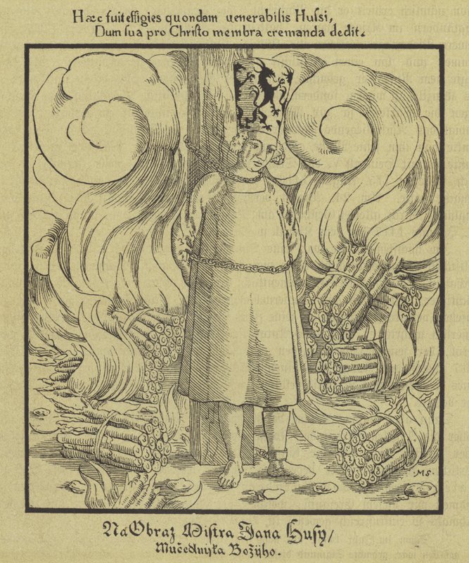 Réformateur chrétien bohémien Jan Hus brûlé sur le bûcher, Constance, 6 juillet 1415 - German School