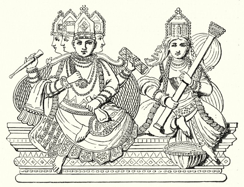Brahma et Saraswati - German School