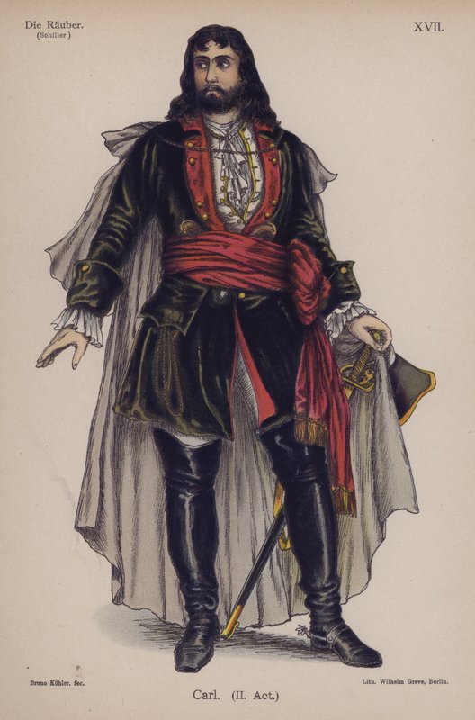 Carl, de Die Rauber (Les Brigands) de Friedrich Schiller - German School