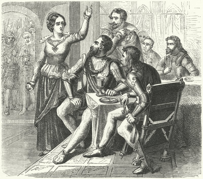 Catherine de Schwarzburg menaçant le duc d