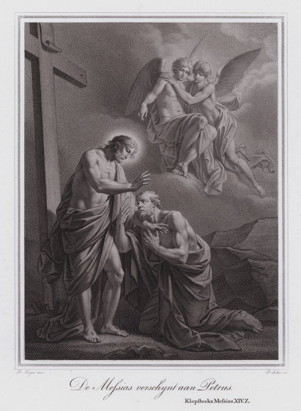 Le Christ apparaît à Pierre - German School