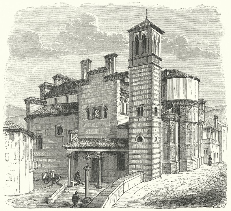 Église de Santiago del Arrabal, Tolède, Espagne (gravure) - German School