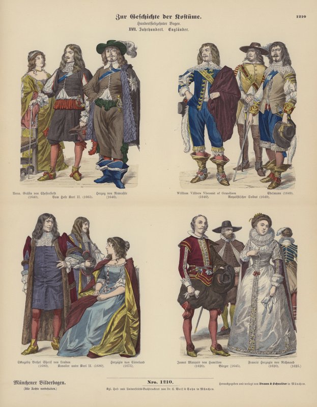 Costumes de la noblesse anglaise - German School