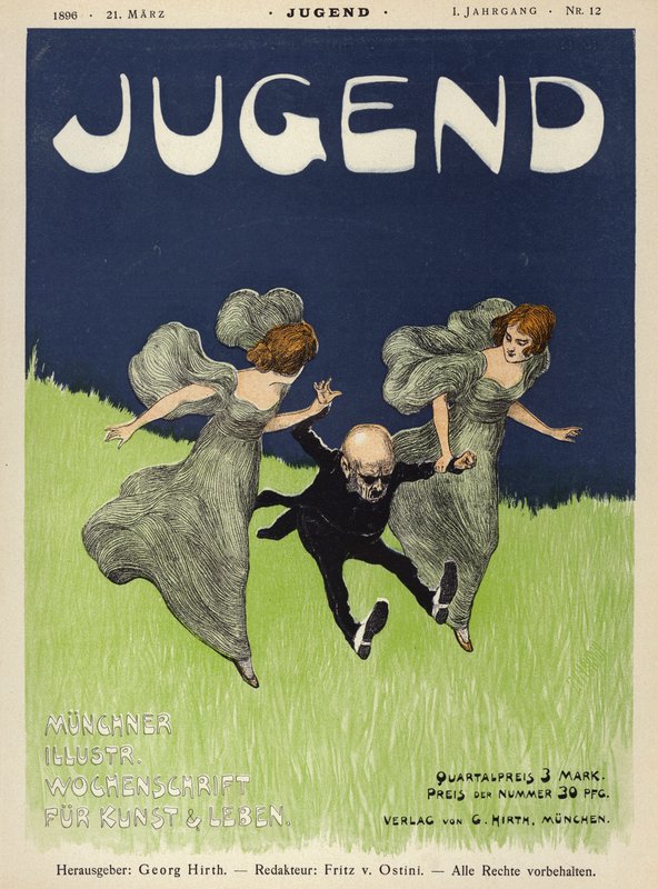 Illustration de couverture pour le magazine Jugend, 1896 - German School