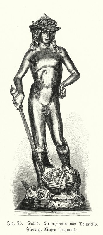David, statue en bronze par Donatello - German School