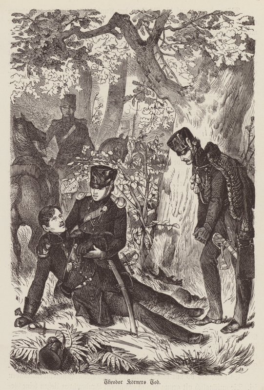 Mort du poète et soldat allemand Theodor Koerner - German School