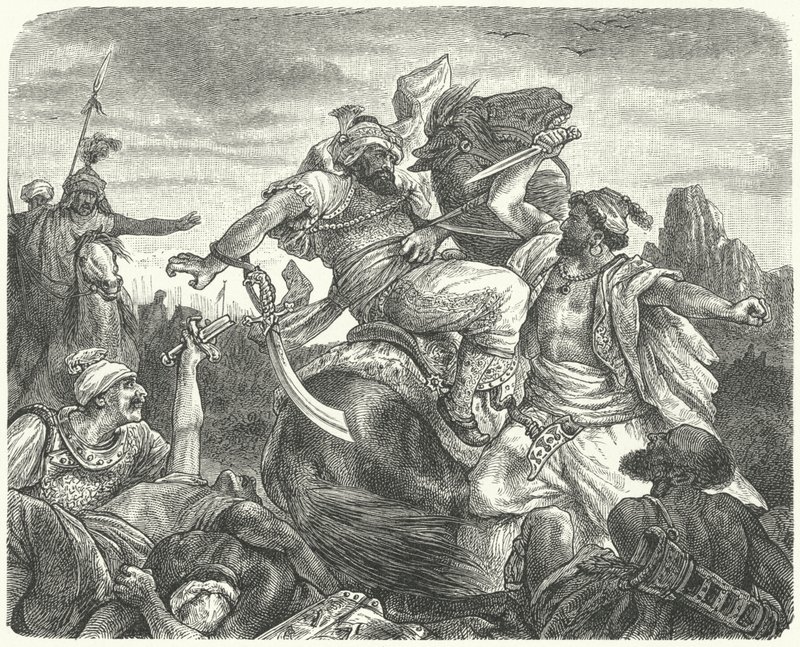 Mort du sultan ottoman Murad I à la bataille de Kosovo - German School