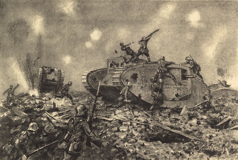 Destruction des chars anglais par les forces allemandes - German School