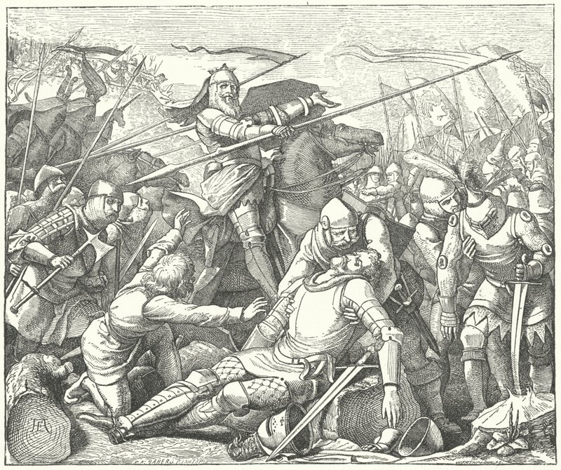 Eberhard II, Comte de Wurtemberg, à la bataille de Döffingen - German School