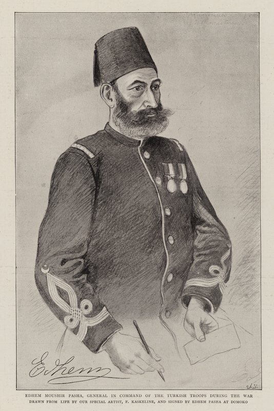 Edhem Moushir Pacha, général commandant les troupes turques pendant la guerre - German School