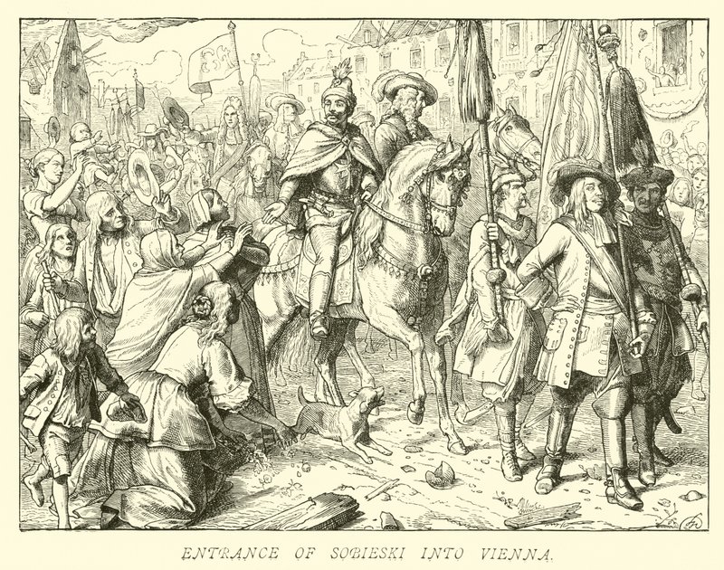 Entrée de Sobieski à Vienne - German School
