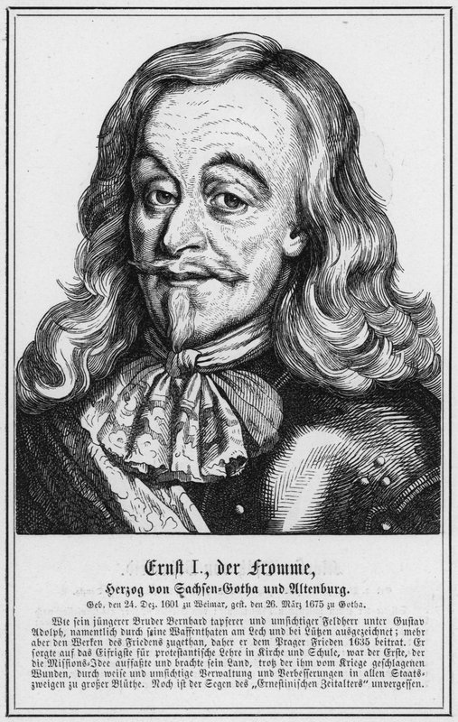 Ernst I, le Pieux, duc de Saxe-Gotha et Altenbourg (gravure) - German School