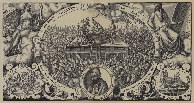 Exécution de Lippold ben Chluchim, Maître de la Monnaie de Brandebourg, Berlin, 28 janvier 1573 - German School